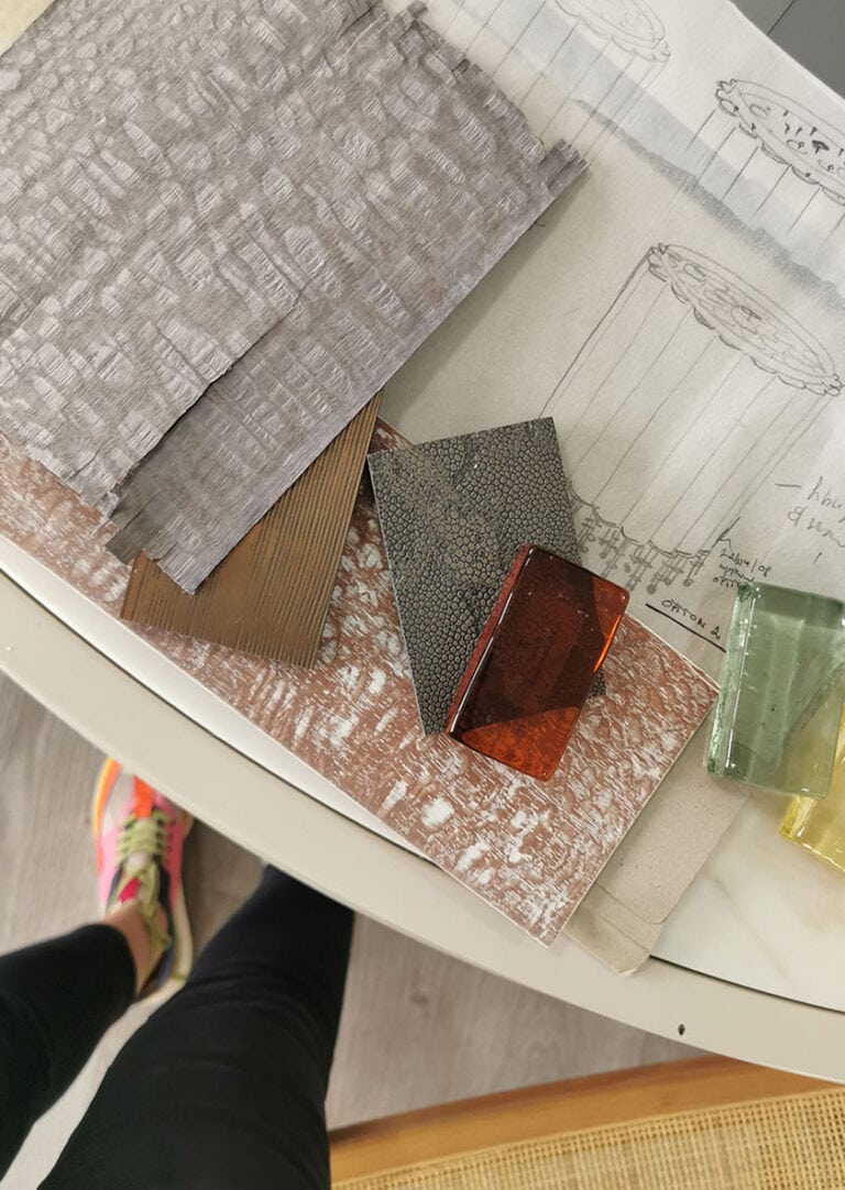 Misch_Misch Studio Work On Luxury Interior Design Plan Sketches On The Working Table